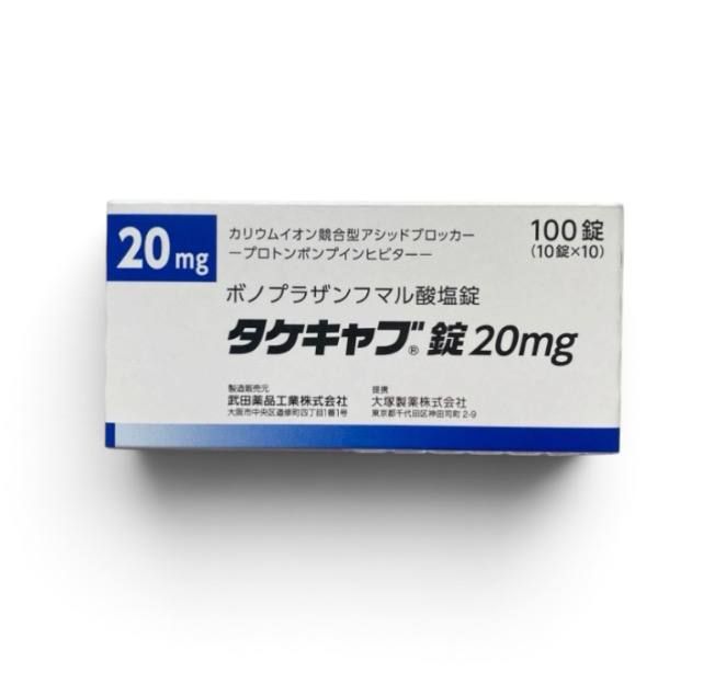 Takecab (Vonoprazan) 10 mg / 20 mg 100 tablets by Takeda Pharmaceutical Company Limited — product pack