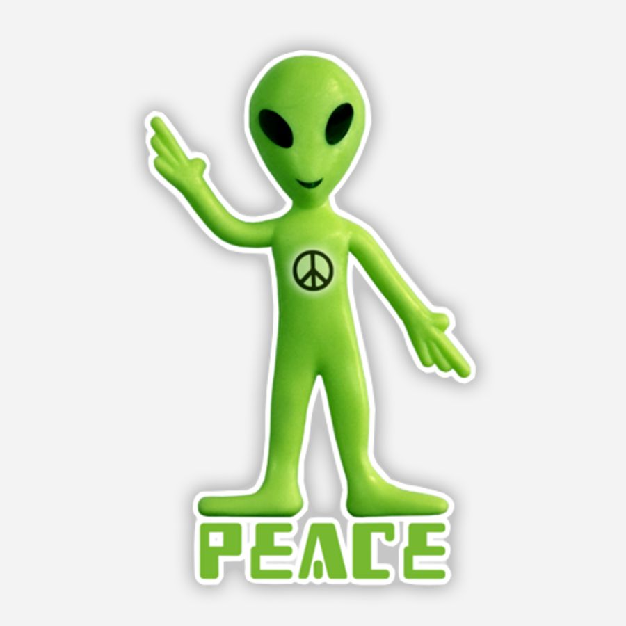 George the Alien Sticker