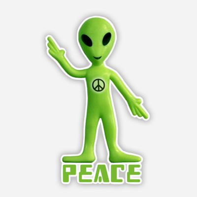 George the Alien Sticker