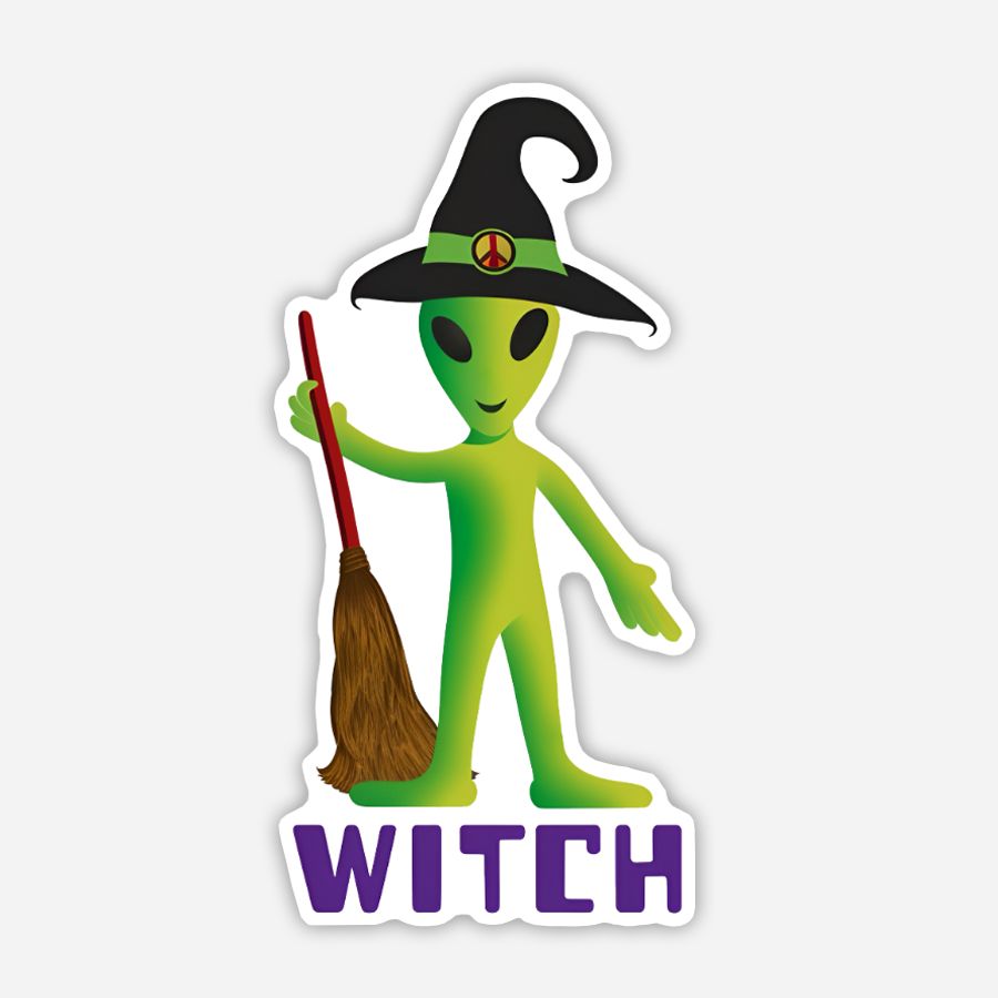 Wicked the Alien Witch Sticker