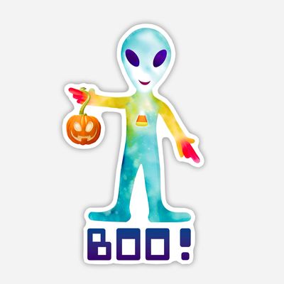 Candy the Alien Boo Sticker
