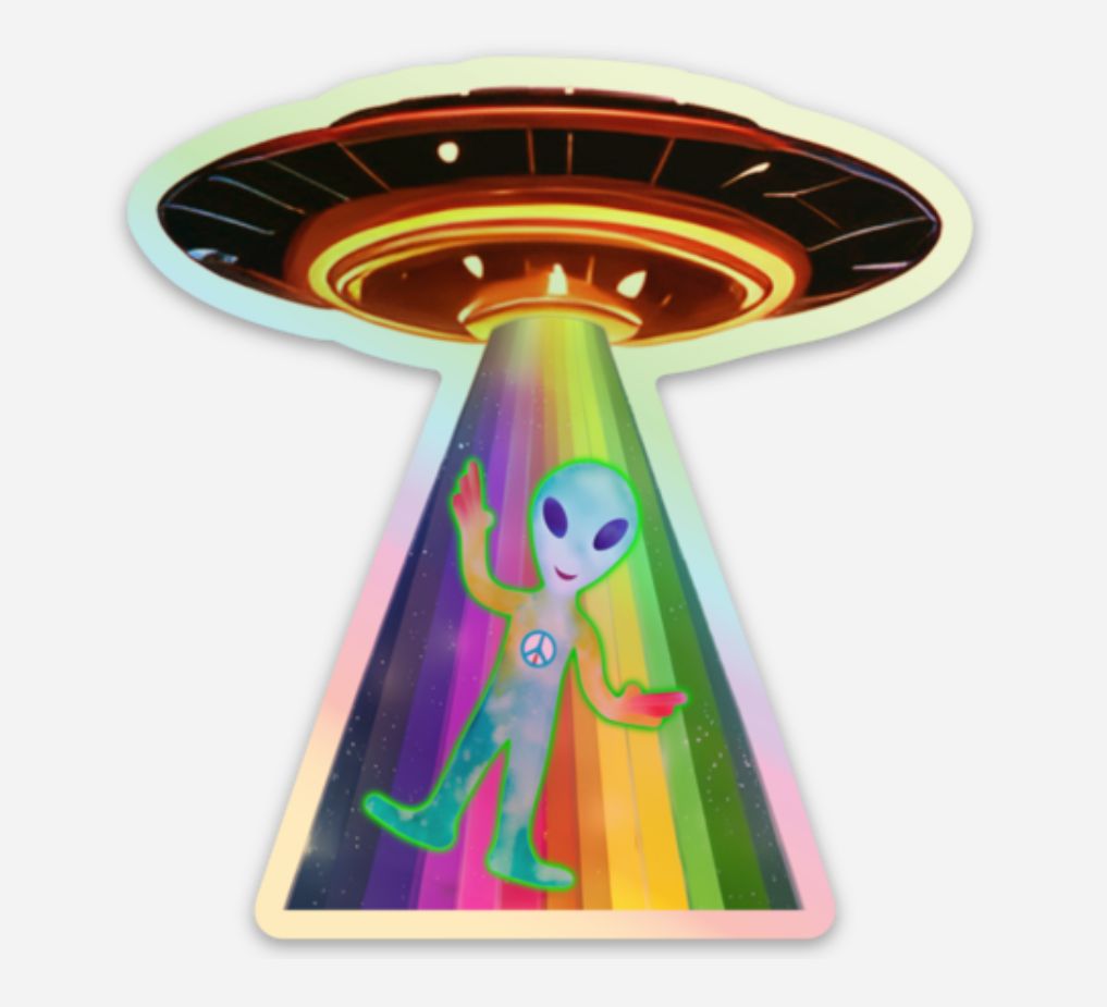 Chewie’s Cosmic Beam-Up Holo Sticker