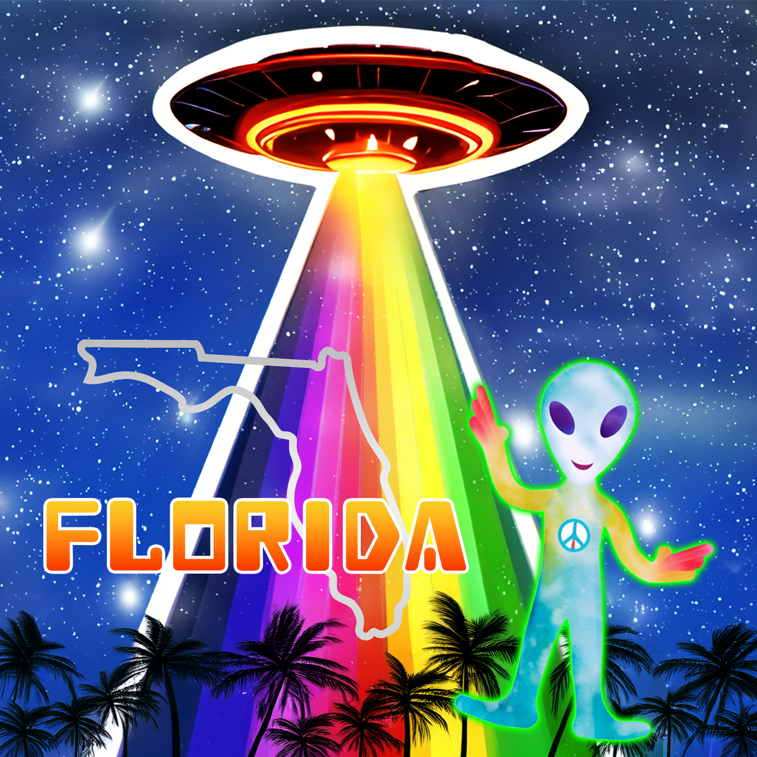 Chewie the Alien Sticker - Florida