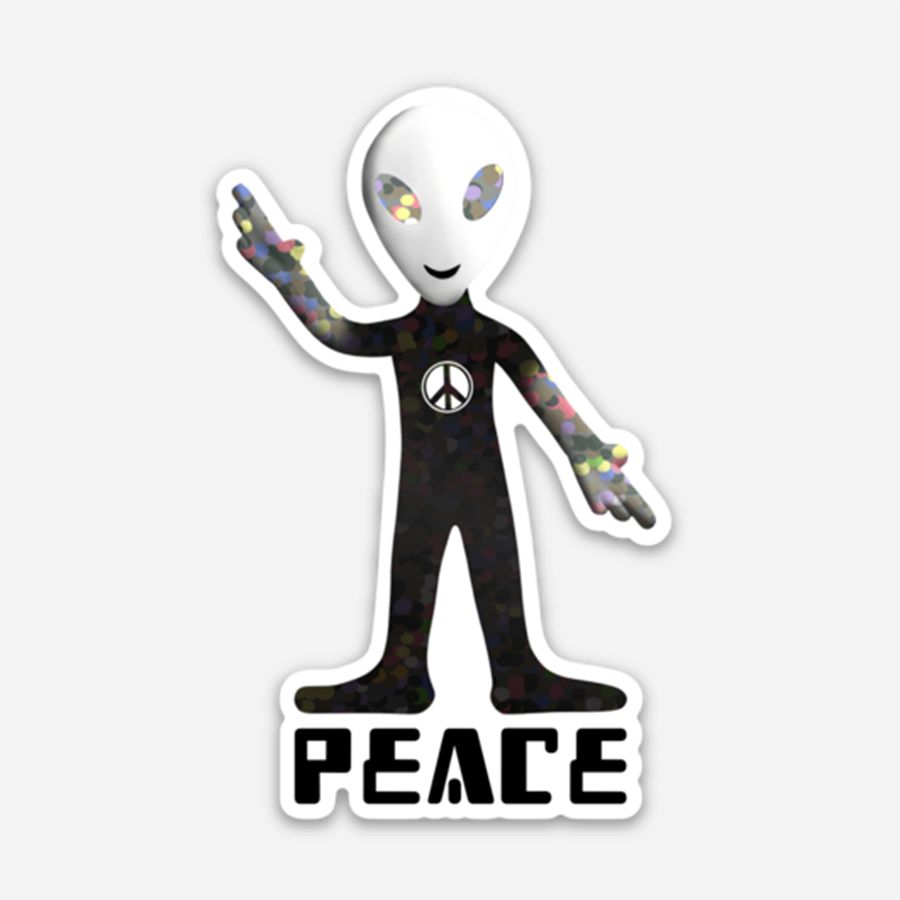 Roxie the Alien Glitter Sticker