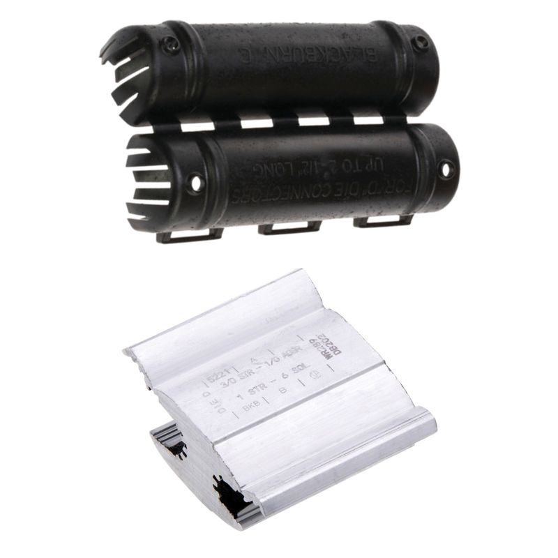 SystemShield H-Tap Grounding Kit — 1/0 Run — 6 AWG Tap — Clear Cover — 2 ft #6 Lead