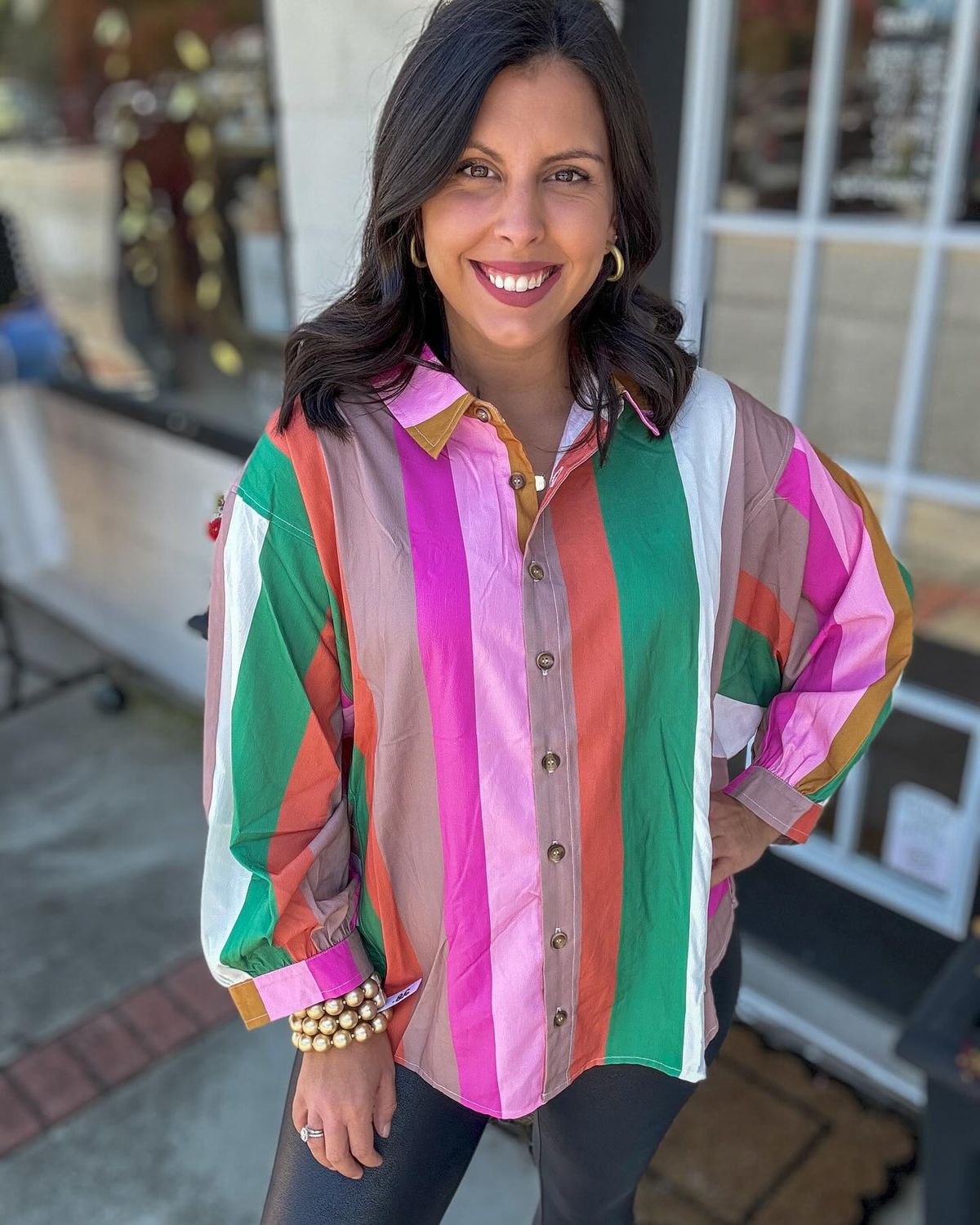 Multi Color Striped Blouse
