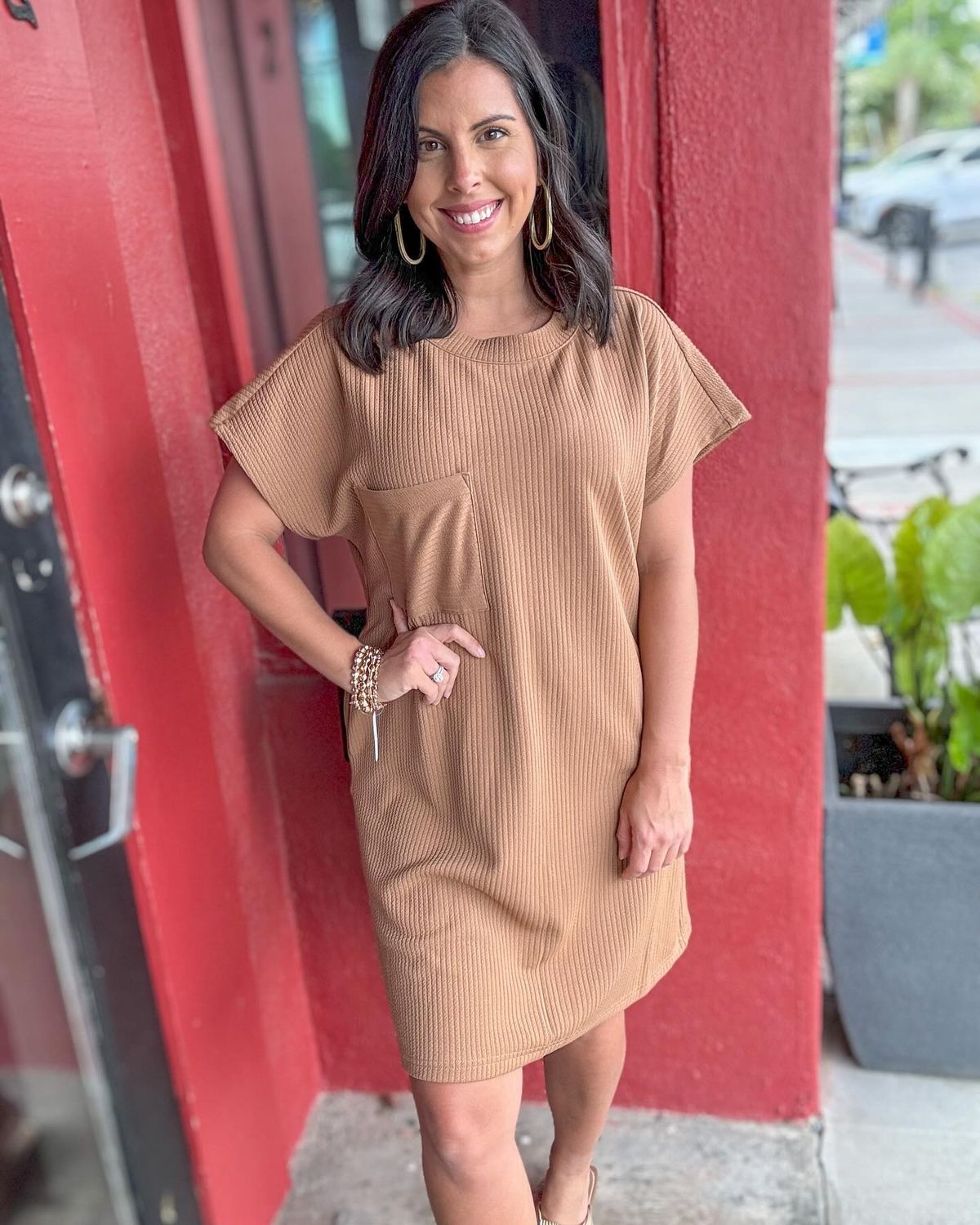 Coco Textured Dress w Pockets
