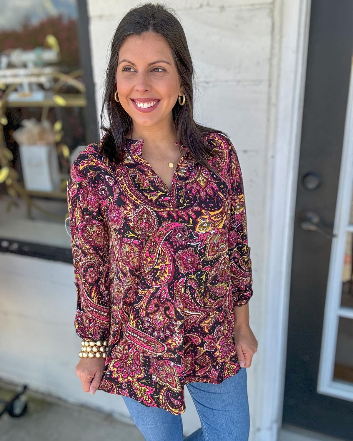 Black Multi Lizzy Top