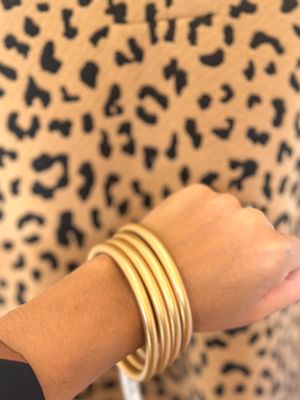 Set of 4 Gold Bangle Bracelet