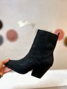 Black Suede Western Bootie