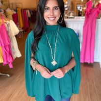 High Neck Hunter Green Top