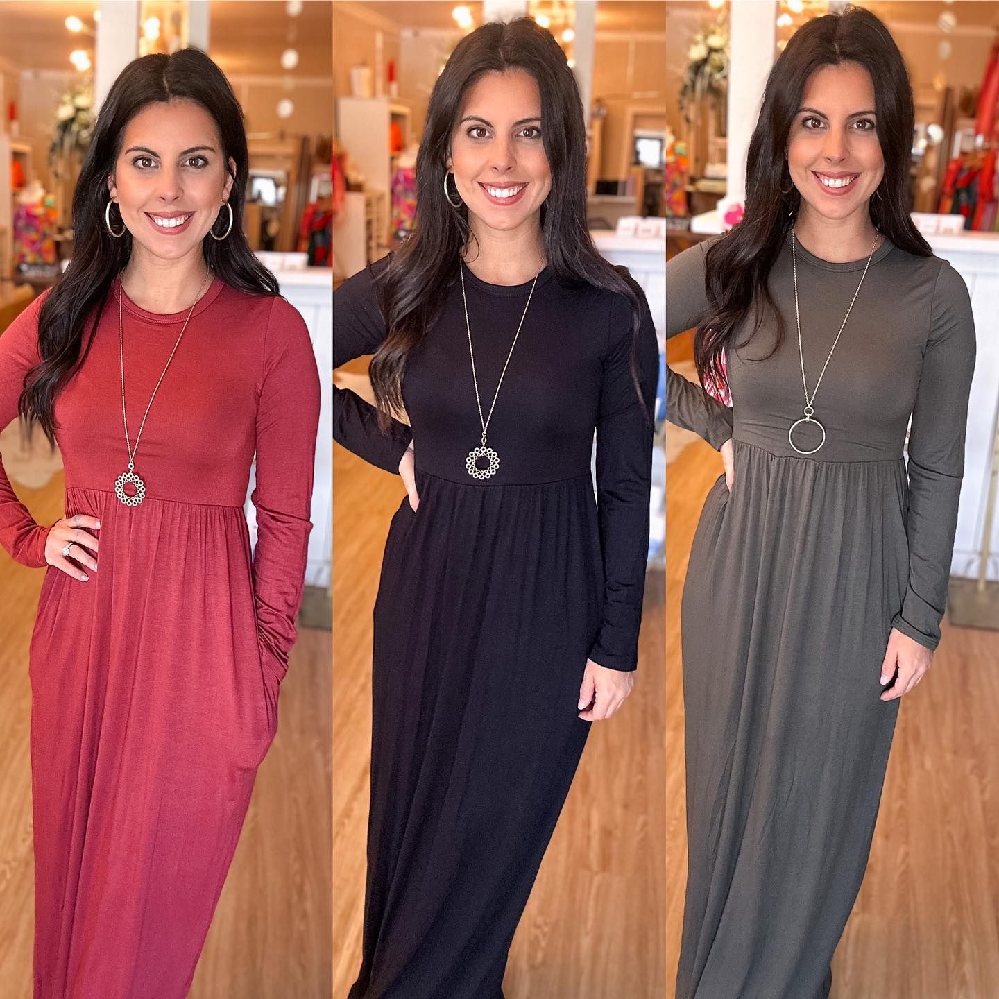 Solid Maxi Dress