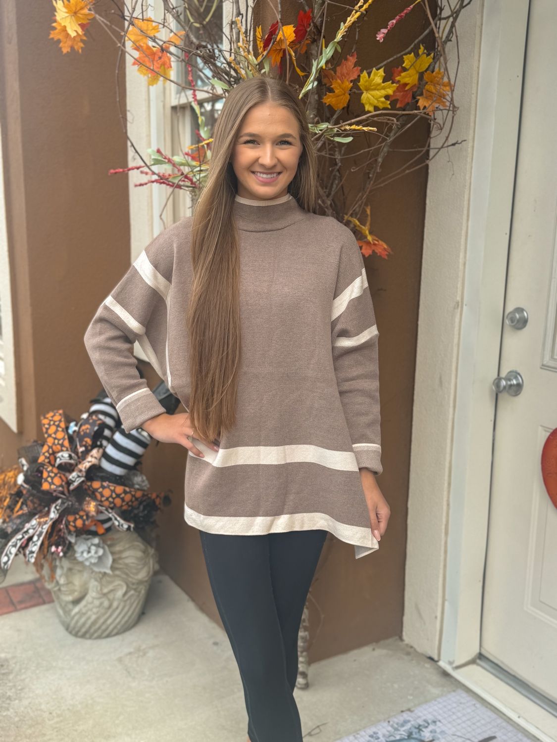 Mocha Pretty Classic Poncho