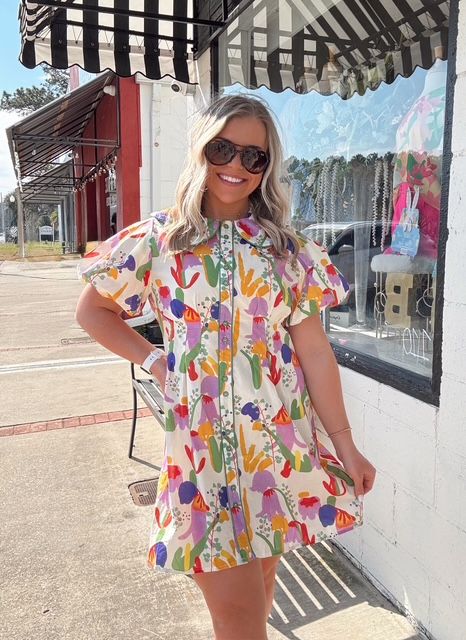 Petals of Time Mini Dress