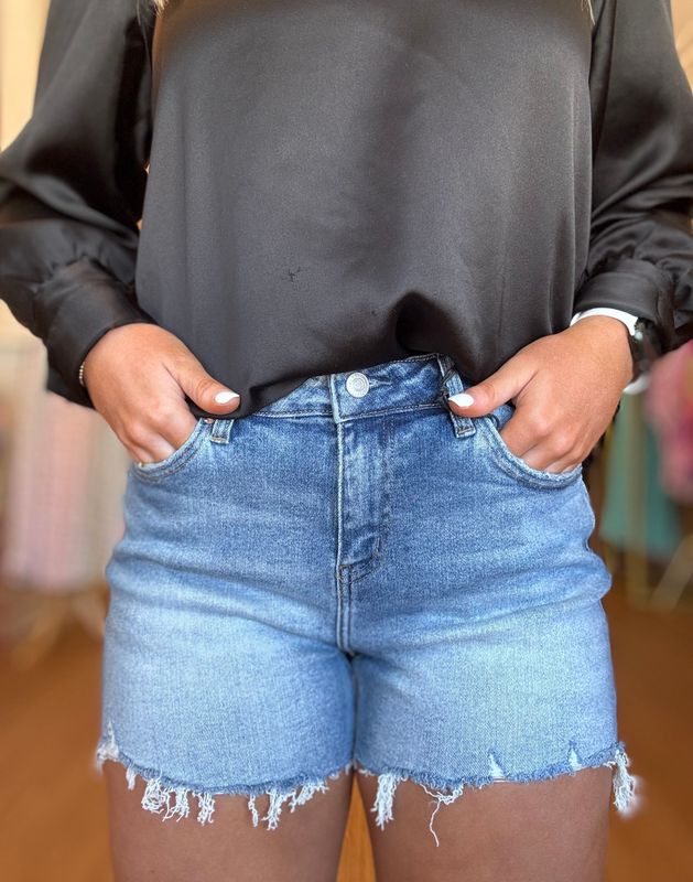 High Rise Distressed Cut offs