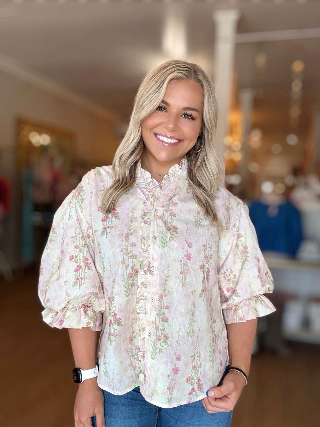 Floral Button Down Top