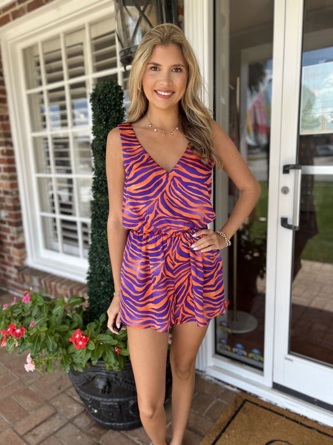 Fight Tigers Printed Romper
