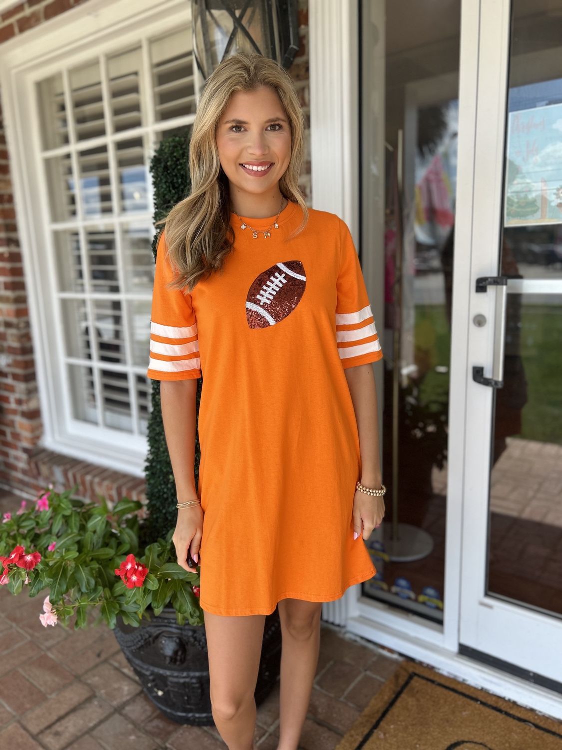 Orange Game Day Tshirt Dress