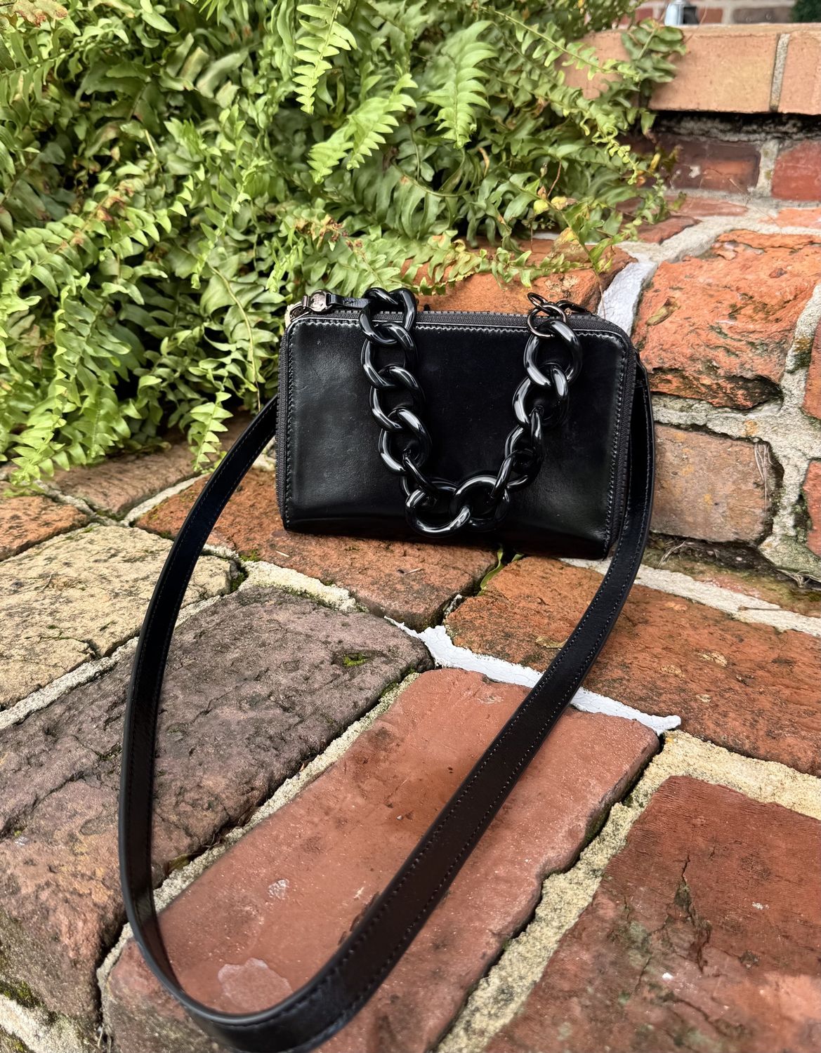 Black Dixon Zip Shoulder Bag