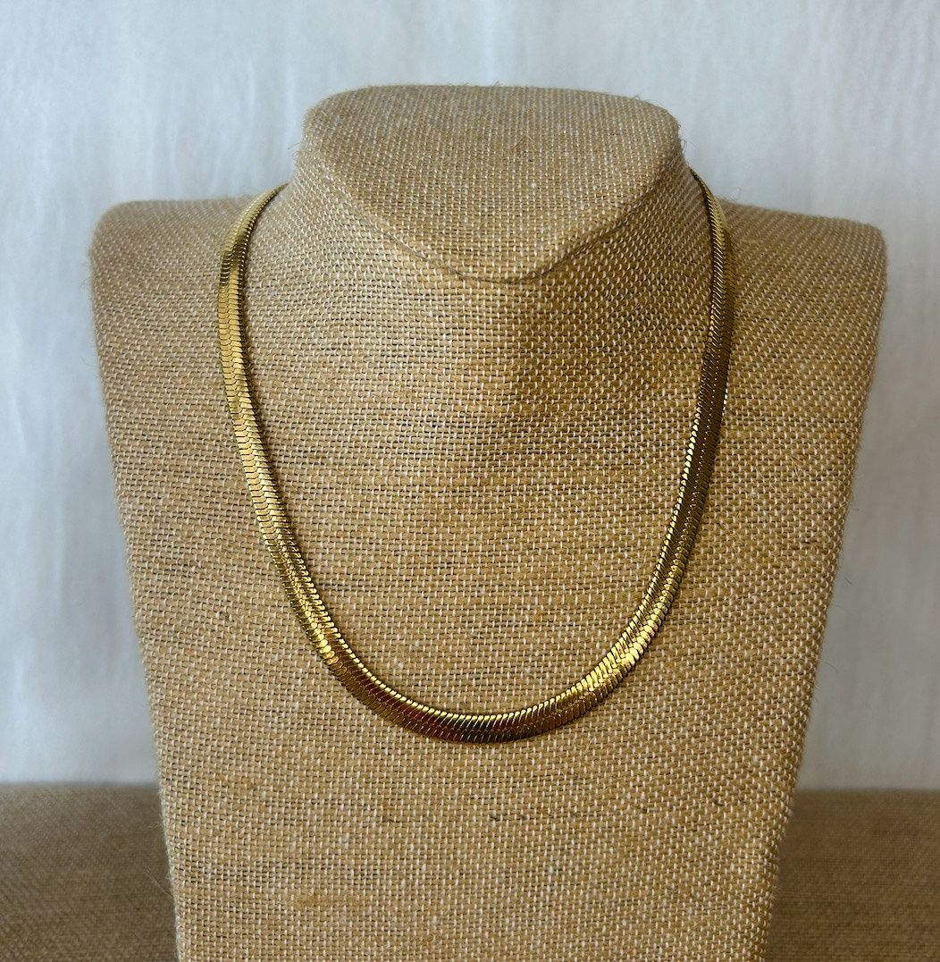 Water Resistant Herringbone Necklace