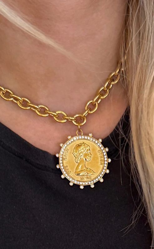 Water Resistant Coin Necklace