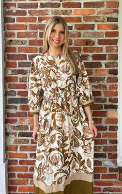 Just Let Me Live In This Moment Midi Dress/Brown
