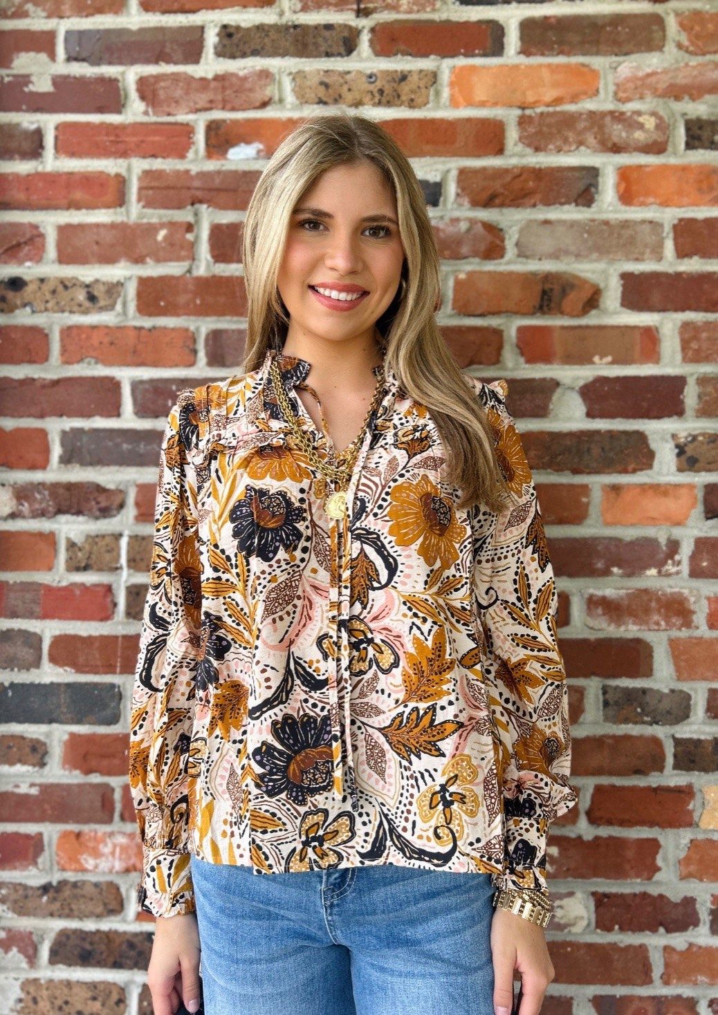Anytime Now Floral Print Top