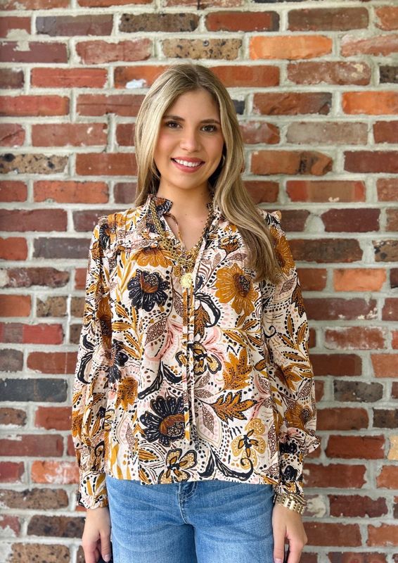 Anytime Now Floral Print Top