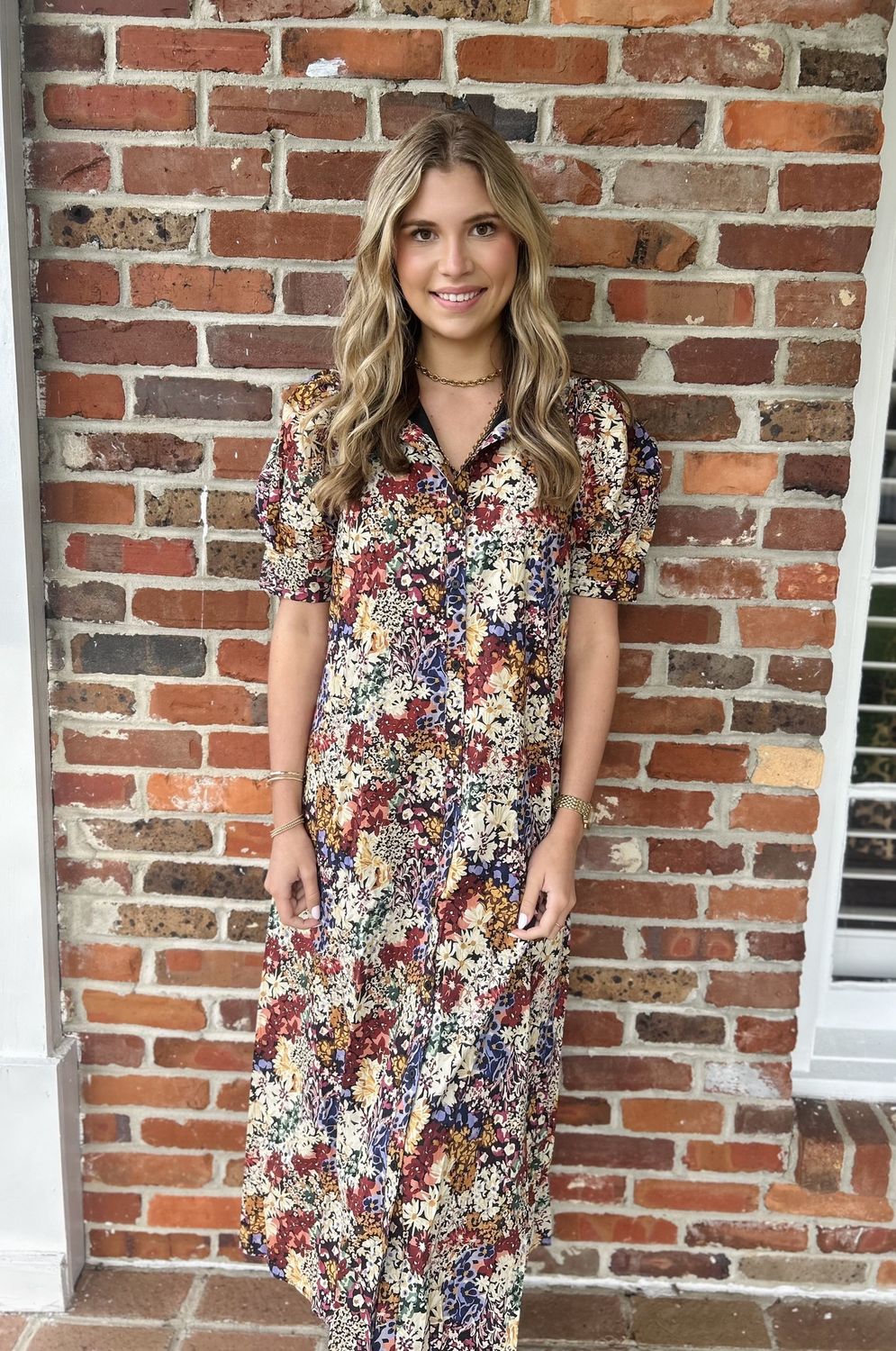 Waiting For The Perfect Moment Flower Printed Midi Dress