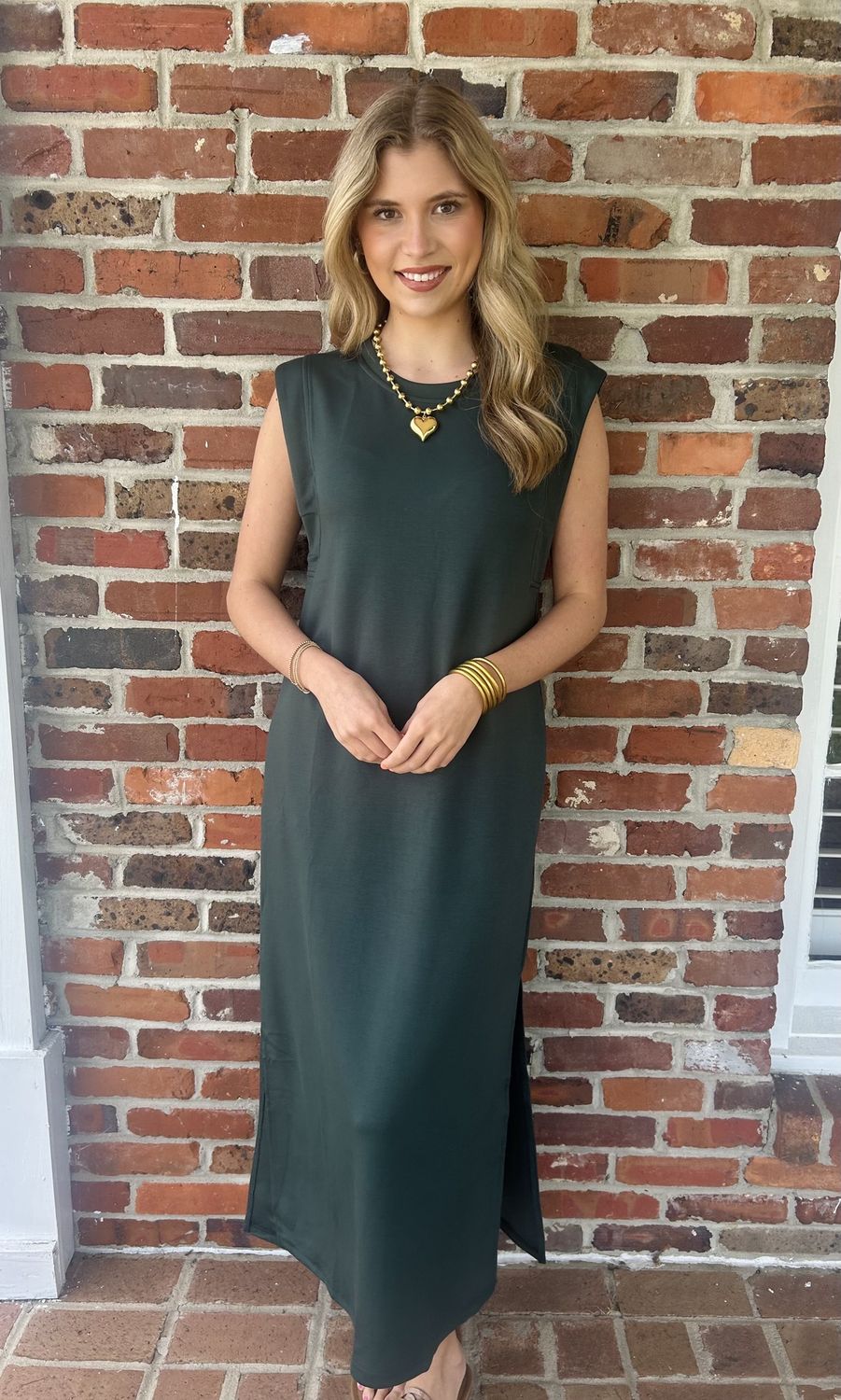 Meet Me Here Forest Green Maxi