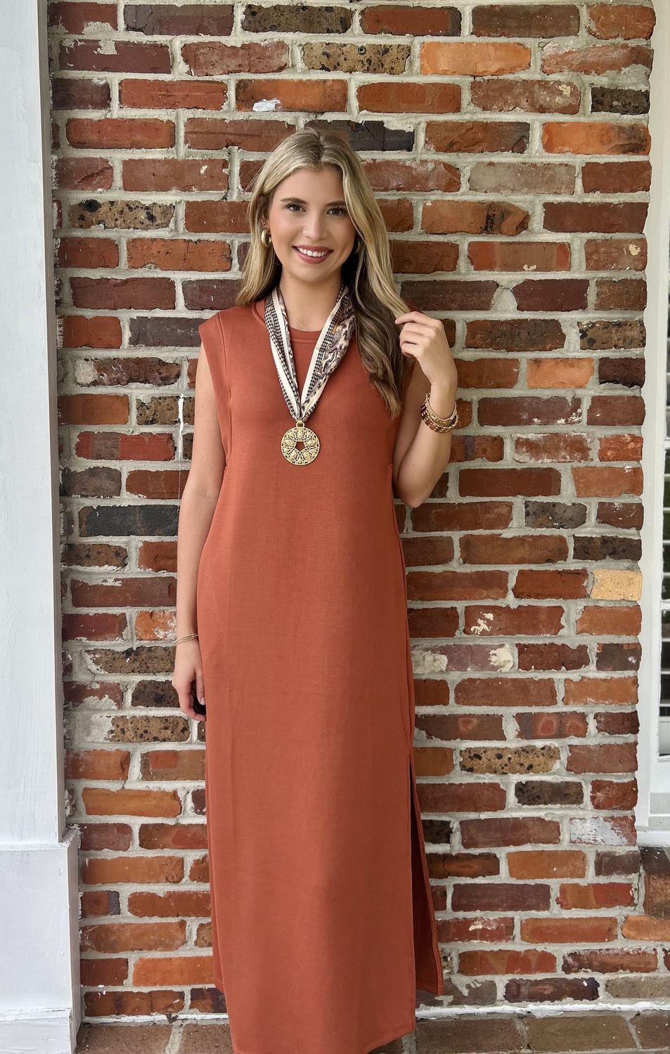 Take Me Somewhere Clay Midi Dress