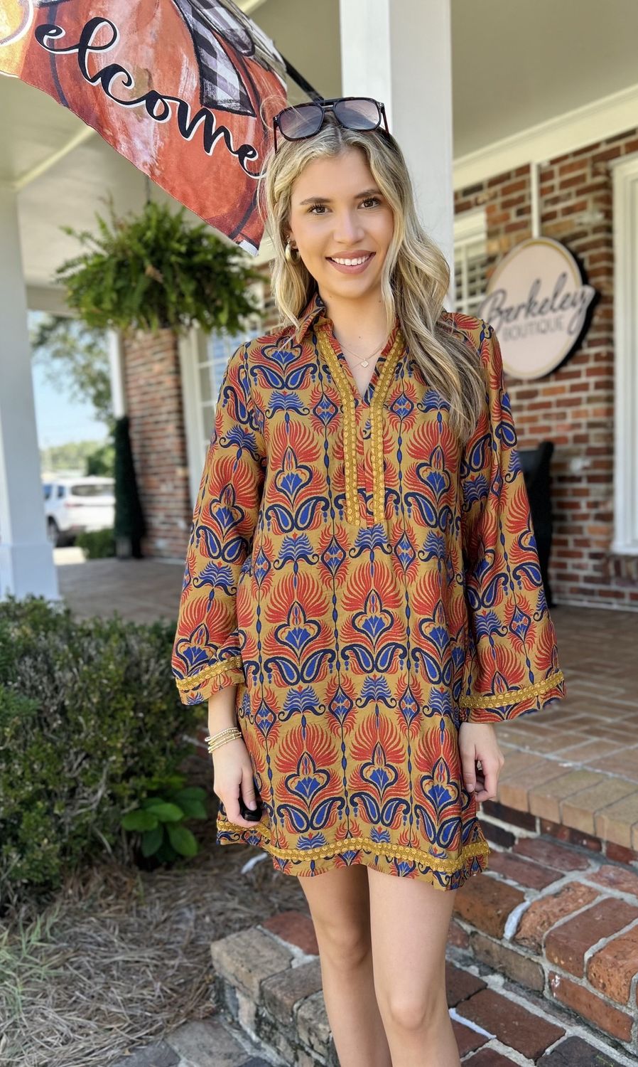 Kind of Her Thing, Toffee Print Dress