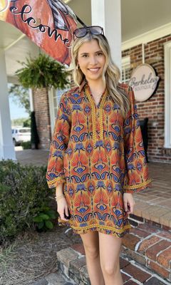 Kind of Her Thing, Toffee Print Dress