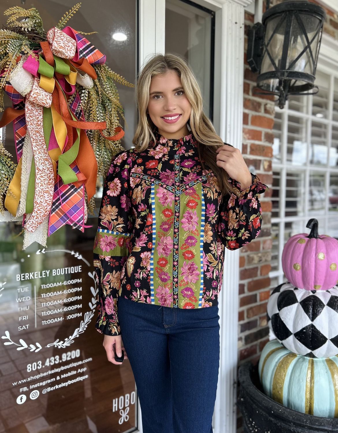 I Believe So Black Multi Floral Top