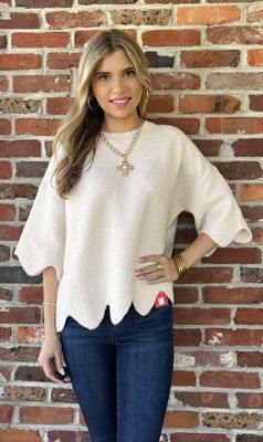 Just A Feeling Cream Sweater