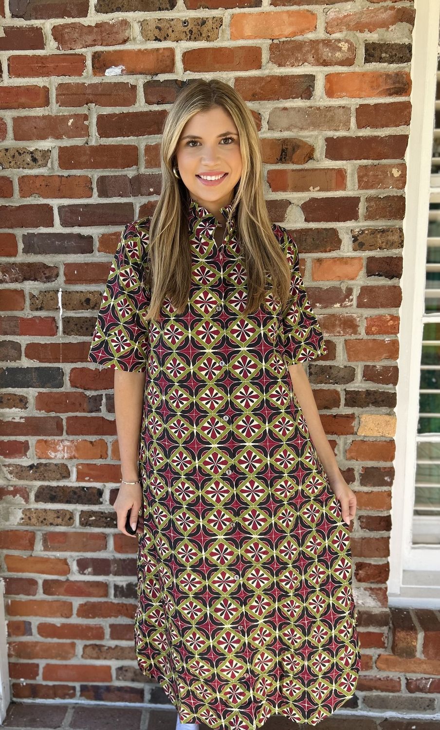 It&#39;s Nothing Personal,Geometric Midi Dress