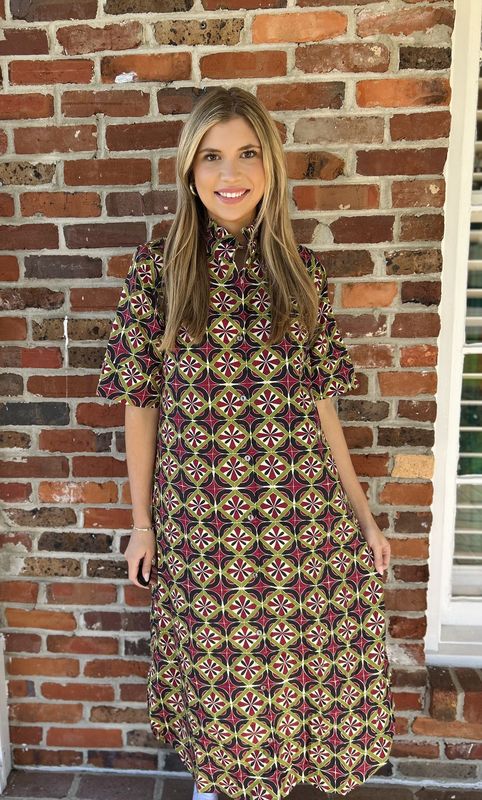 It&#39;s Nothing Personal,Geometric Midi Dress