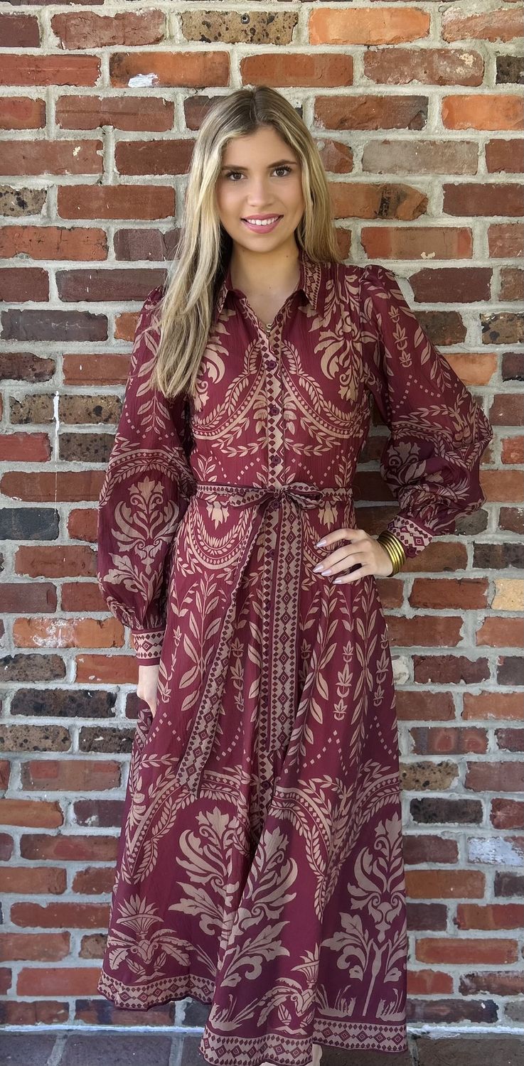 You&#39;ve got this, Burgundy Midi