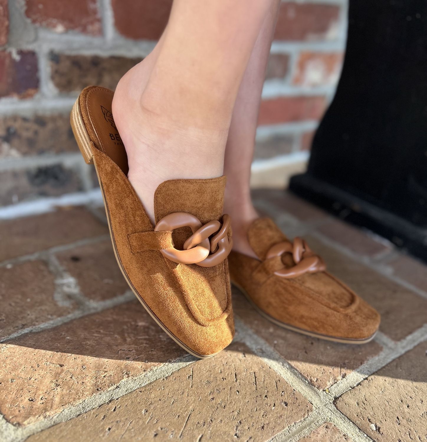 Makes Sense, Suede Chain Slip ons