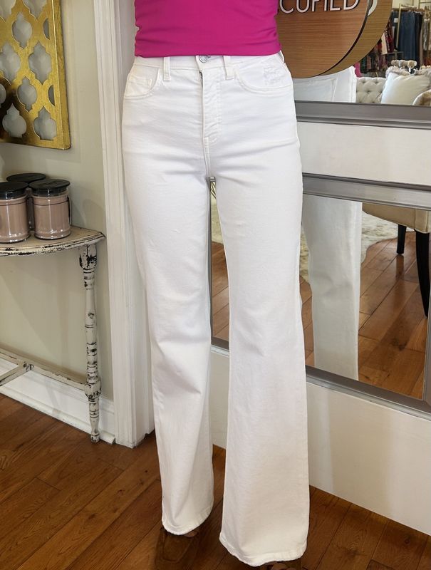 90s White Vintage Flares
