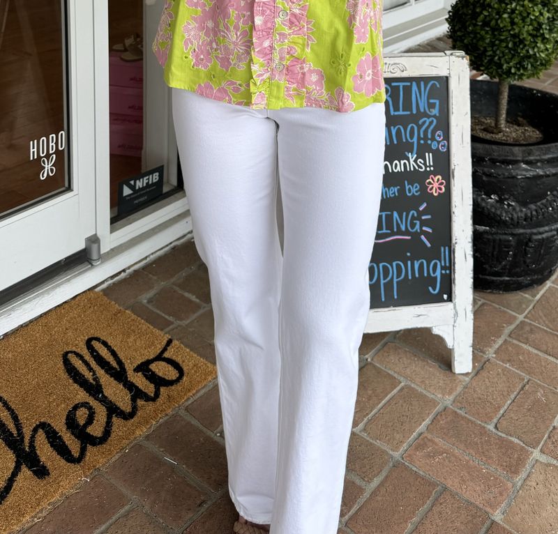 90s White Vintage Flares