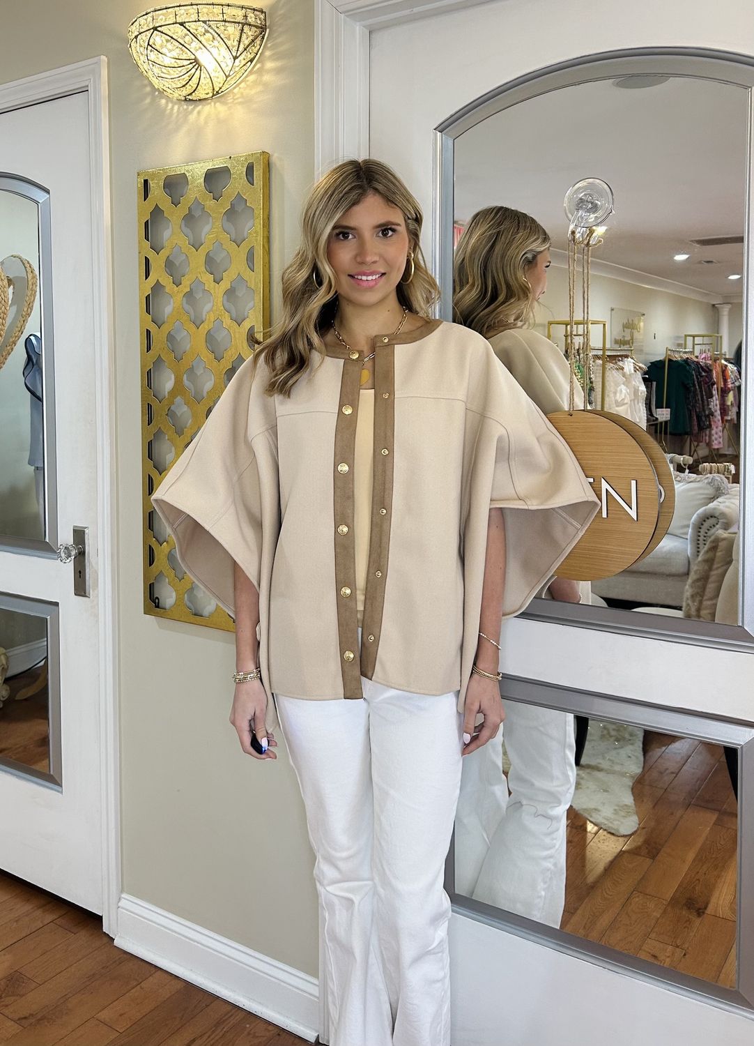 Its All For You Taupe Capelet