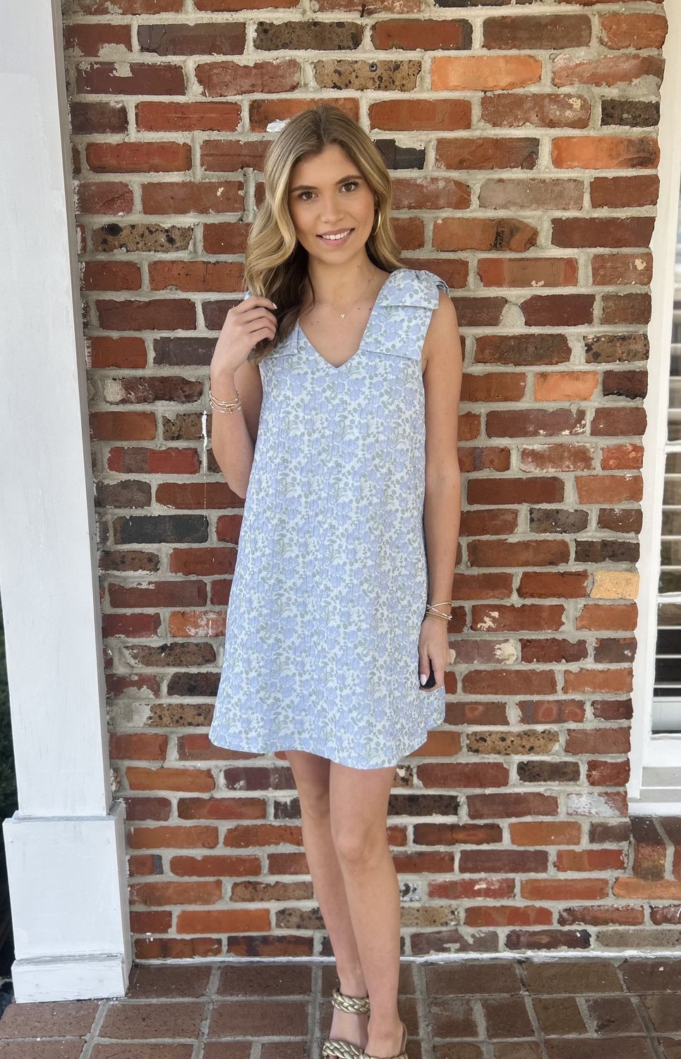 What's To Come, Baby Blue Floral Mini Dress