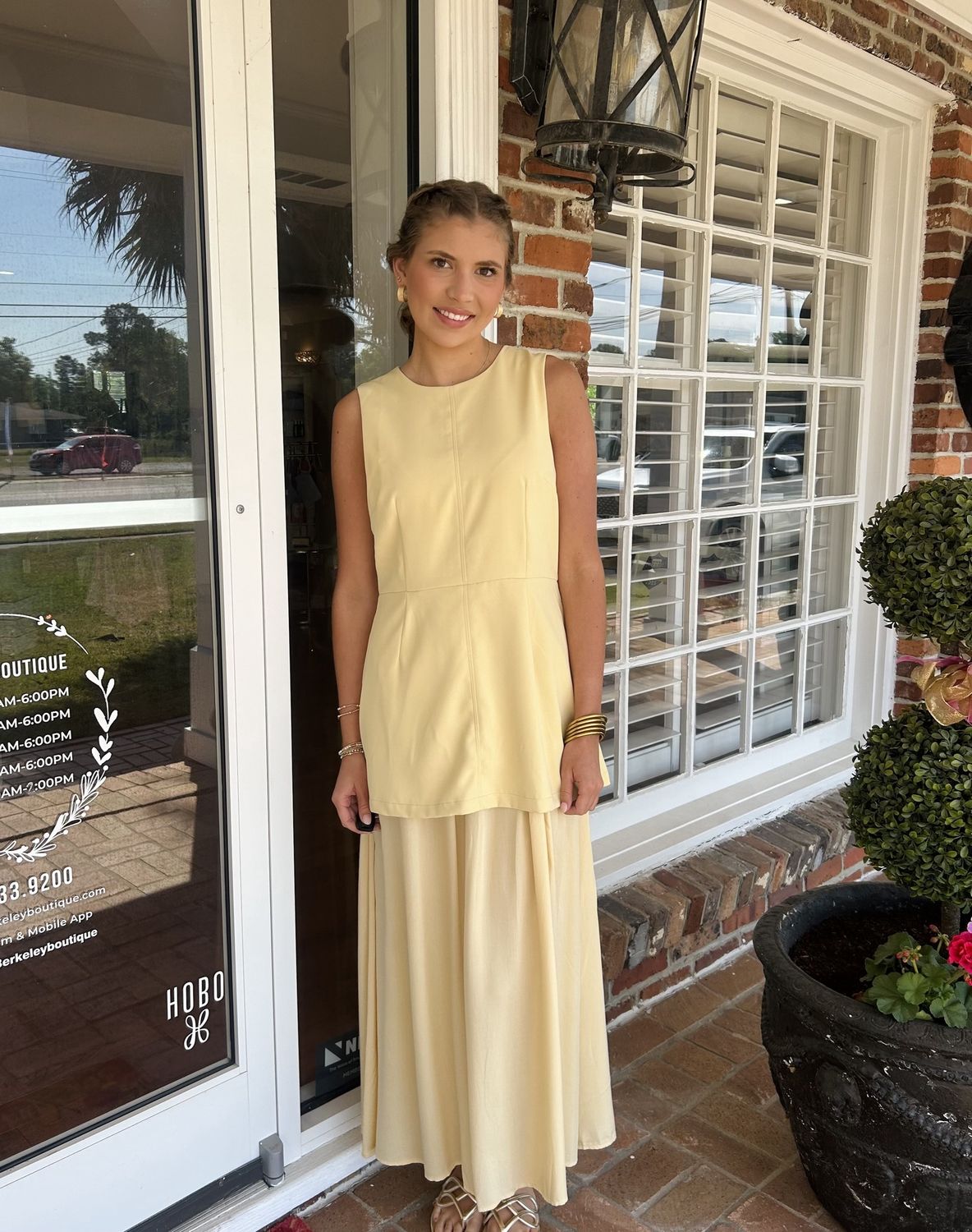 SUNday Stroll Yellow Layered Midi Dress