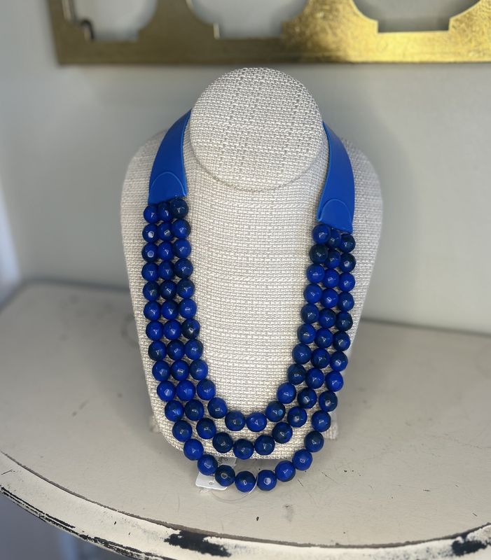 Say What You Mean, Colbalt Beaded Necklace