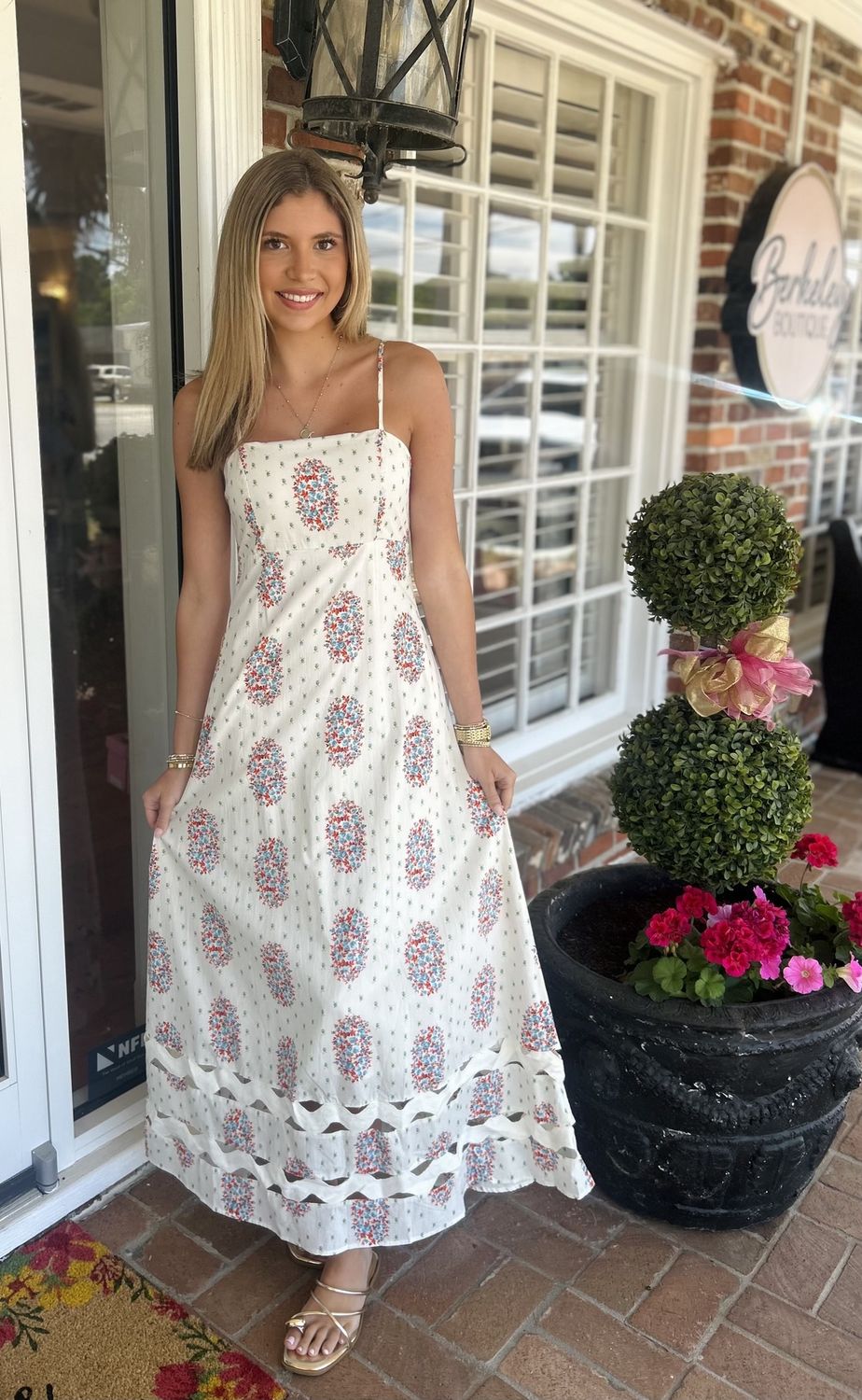 Blooming Personality Floral Printed Midi Dress