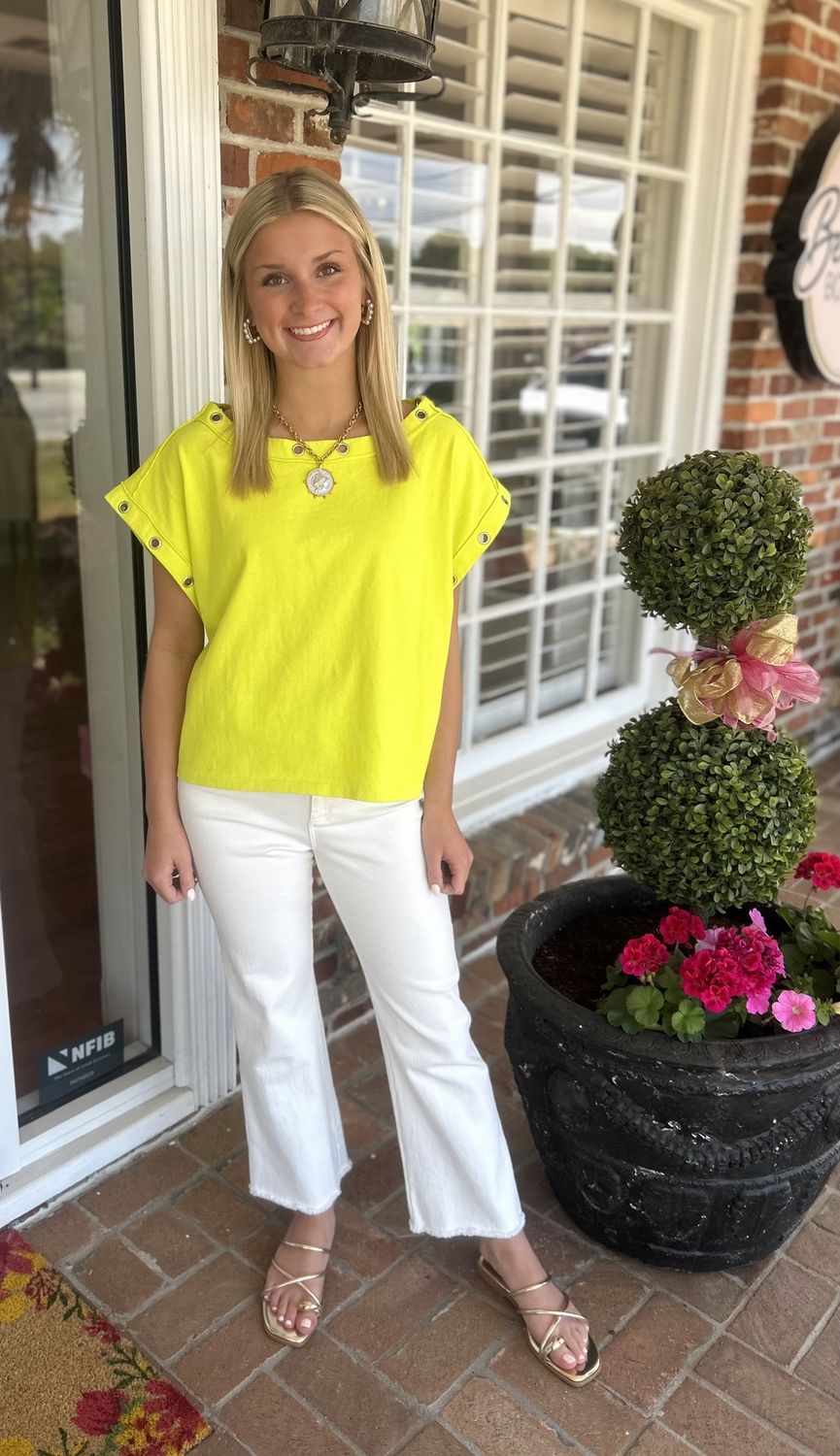 Always a Favorite, Lime Short Sleeve Top