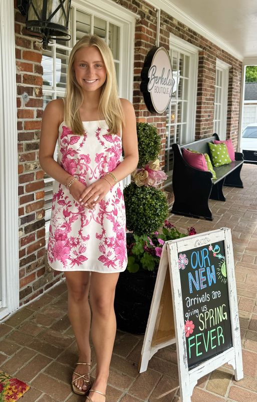 Learning To Grow Ivory/Pink Floral Dress