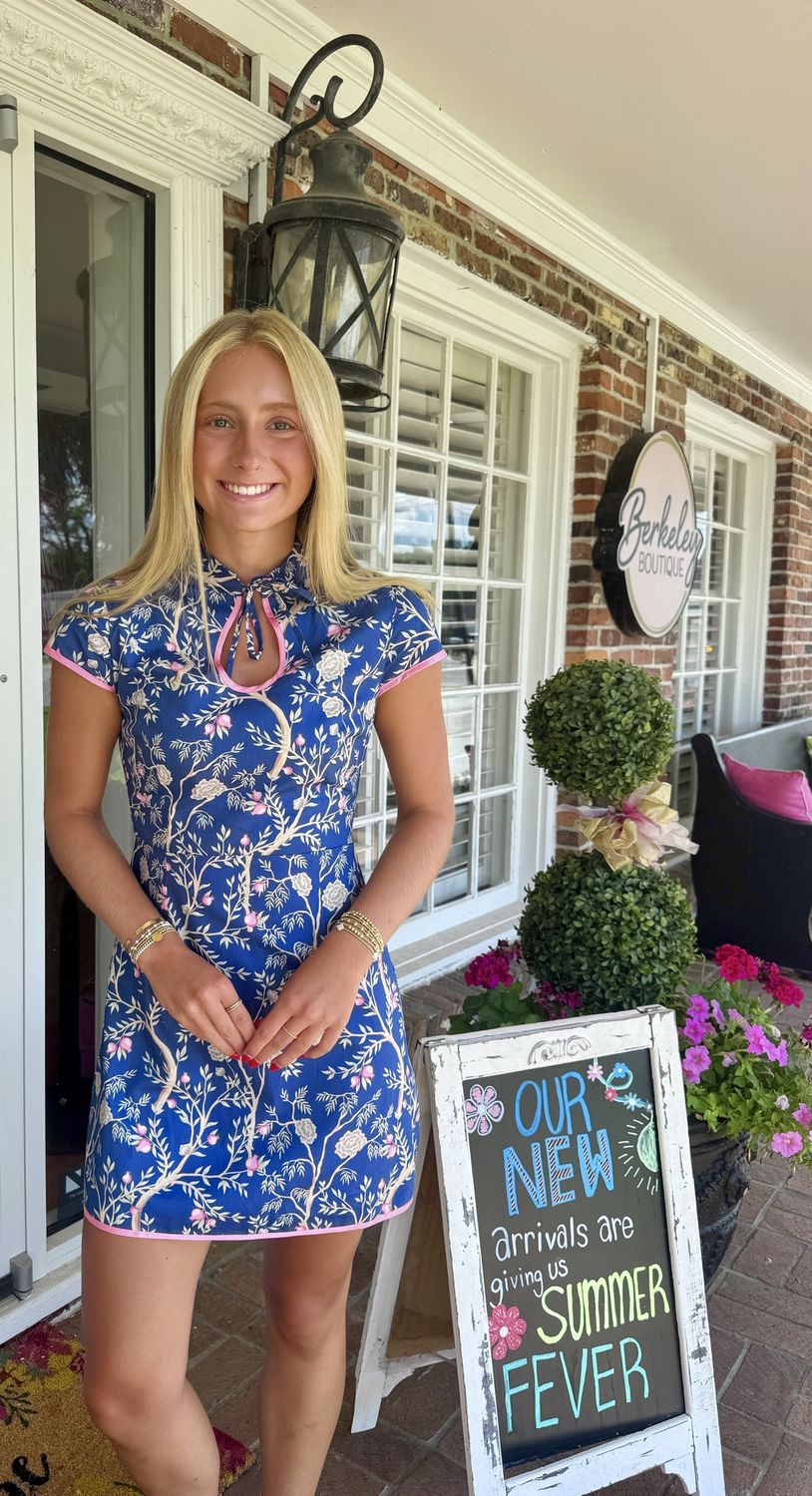 Turning Heads Navy/Pink Floral Mini Dress With Ribbon Detail