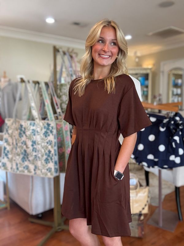 Count Me In Brown Dress